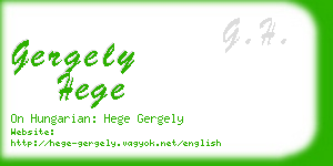 gergely hege business card